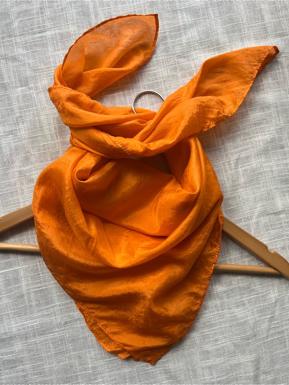 Pure Silk Orange Scarf